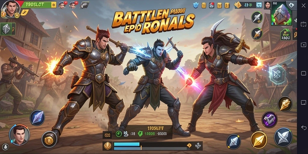 Tampilan seru gameplay Battle Royale di 180SLOT.