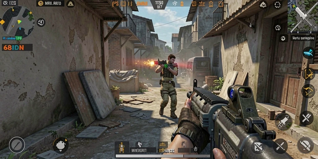 Tampilan gameplay menegangkan di 68IDN dengan aksi mendebarkan.