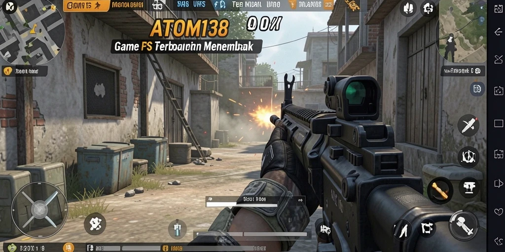 Gameplay seru ATOM138 dengan aksi menembak yang intens.