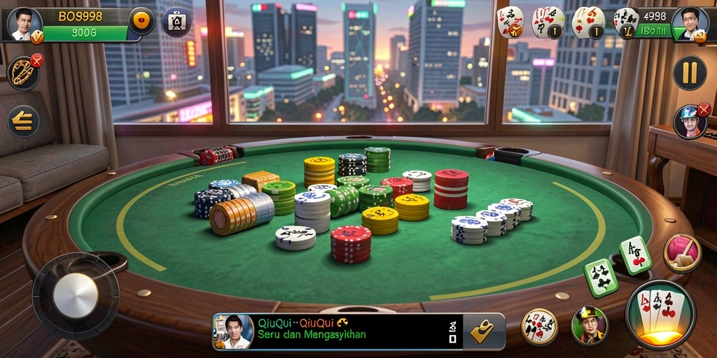Tampilan gameplay QiuQiu yang mendebarkan di BOS898.