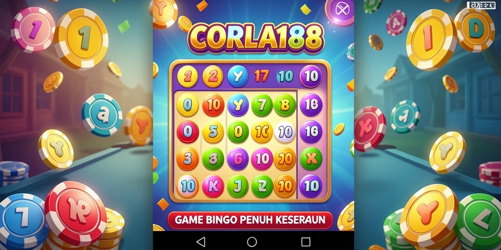 Tampilan gameplay seru dalam CORLA188 dengan suasana bingo yang menegangkan.