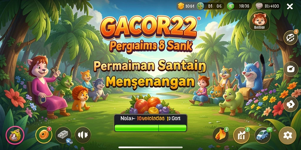Tangkapan layar GACOR22 menunjukkan suasana permainan yang seru dan penuh warna.