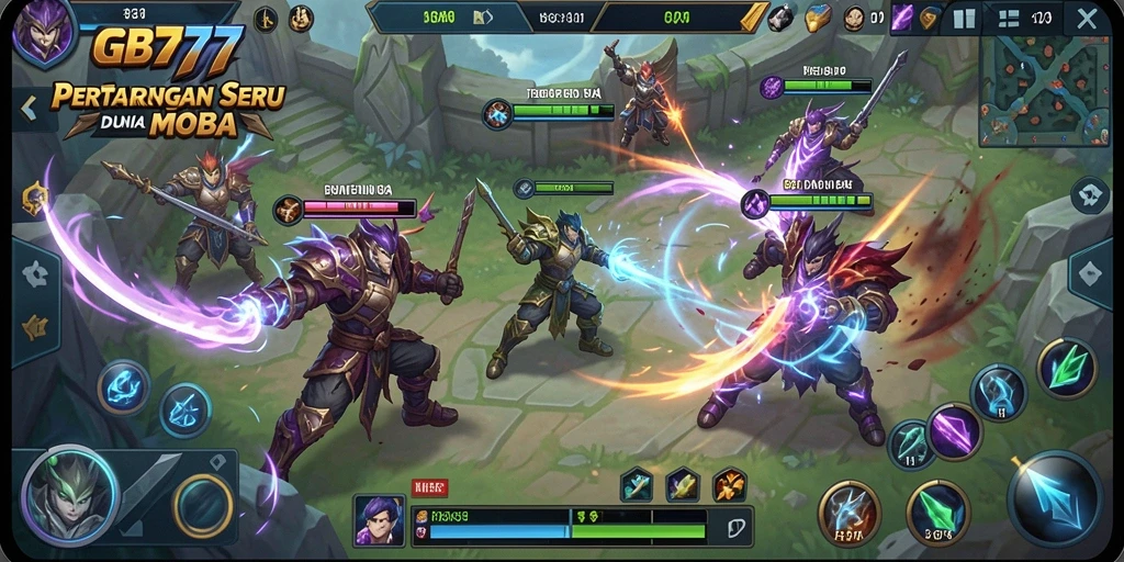 Gameplay seru GB777 menampilkan pertarungan tim yang menarik.