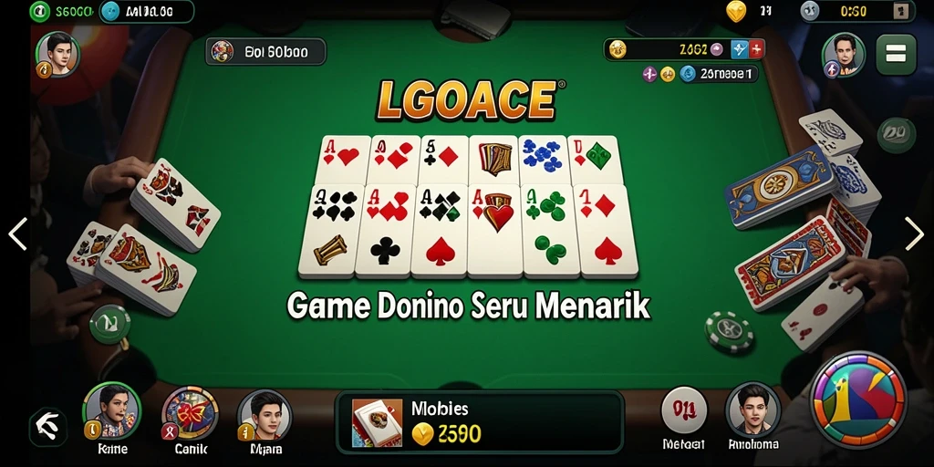 Screenshot LGOACE menunjukkan gameplay seru permainan Domino.