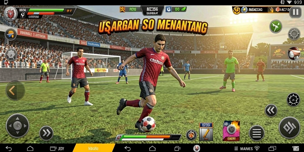 Screenshot utama MZ356 menunjukkan aksi olahraga yang mendebarkan.