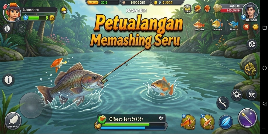 Tampilan menarik dari gameplay NAGA1001 dalam menangkap ikan.