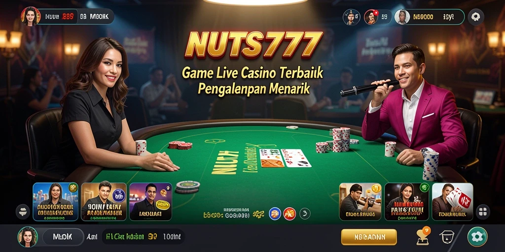 Tampilan gameplay mendebarkan dari aplikasi Live Casino NUTS777.