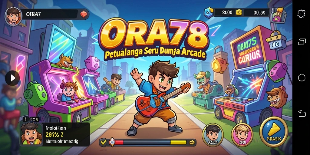 Screenshot utama <strong>ORA78</strong> menampilkan aksi seru dalam gameplay Arcade.