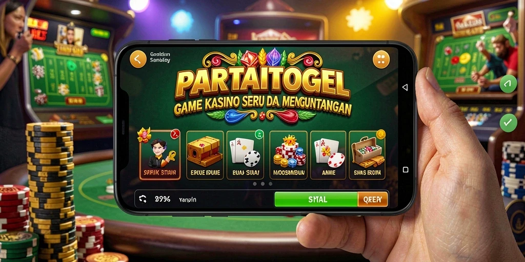 Screenshot utama PARTAITOGEL menampilkan gameplay Kasino yang seru.