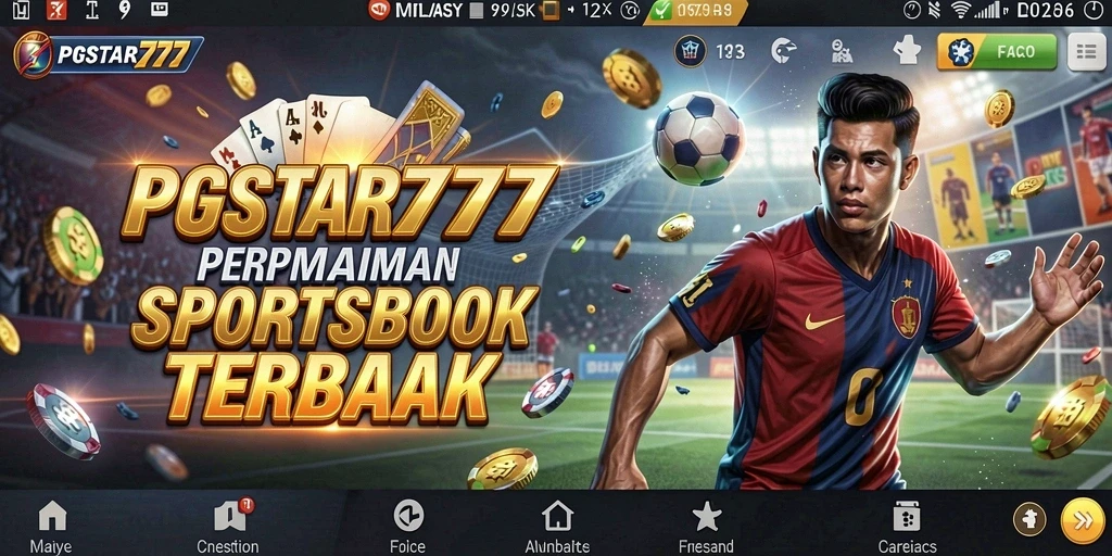 Screenshot PGSTAR777 menampilkan antarmuka taruhan olahraga yang menarik.