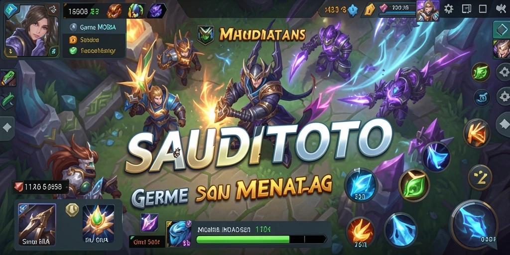 Tampilan seru dari gameplay SAUDITOTO yang menampilkan pertarungan tim.