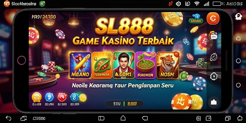 Tampilan gameplay seru dalam aplikasi SL888 dengan berbagai permainan Kasino.