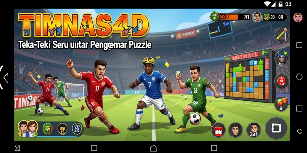 Tampilan gameplay puzzle yang menegangkan dan seru di TIMNAS4D.