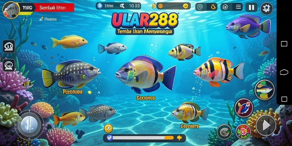 Screenshot utama ULAR288 menampilkan aksi menembak ikan yang seru.
