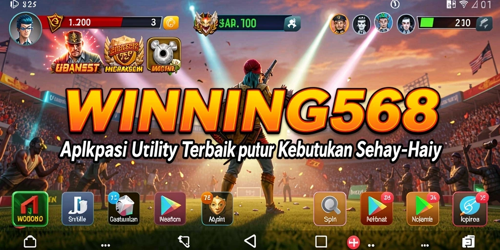 Tampilan antarmuka utama WINNING568 yang sederhana dan intuitif.